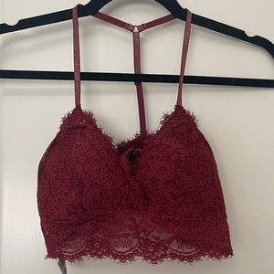 NWT Aerie Dark Red Lace Bralette